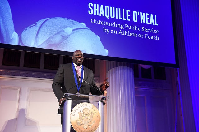 Shaquille O'Neal at Jefferson Awards Foundation in NYC