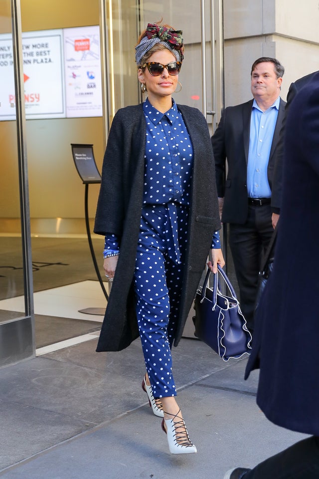 Eva Mendes in polka dots