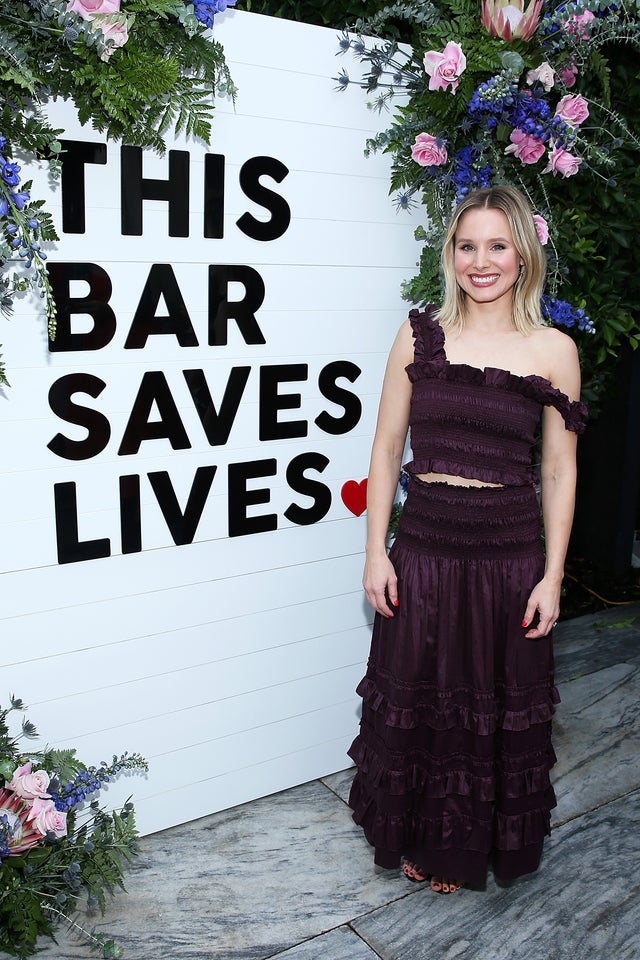 Kristen Bell at this bar saves lives launch press event