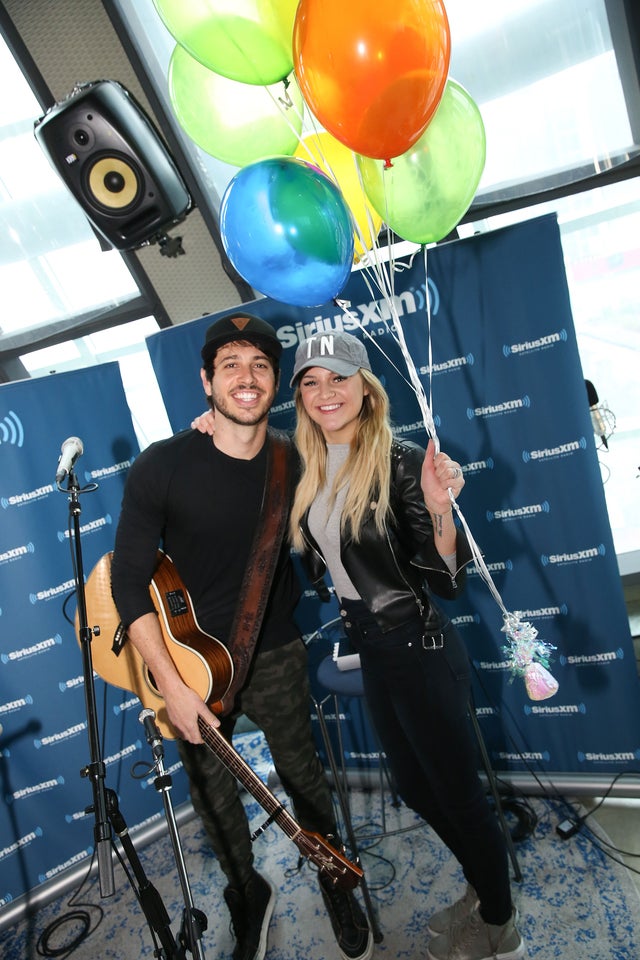 Kelsea Ballerini & Morgan Evans at SiriusXM Nashville Studios