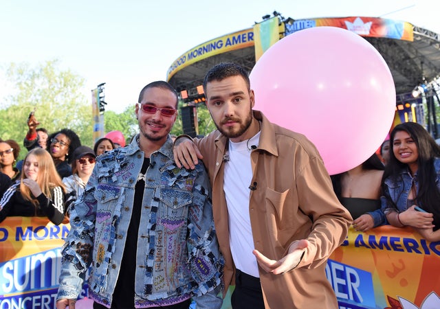 J Balvin and Liam Payne at GMA