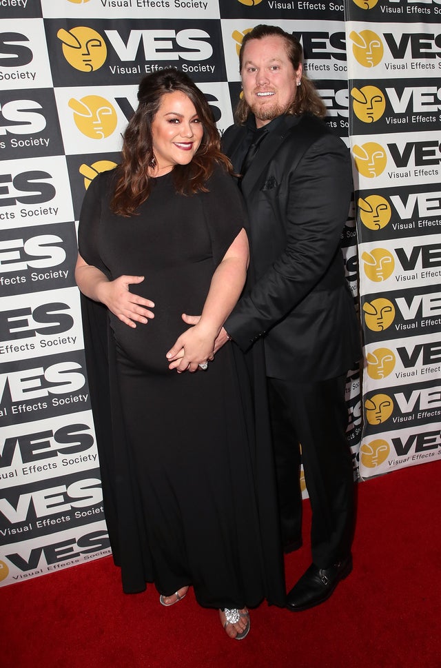 Katy Mixon and husband