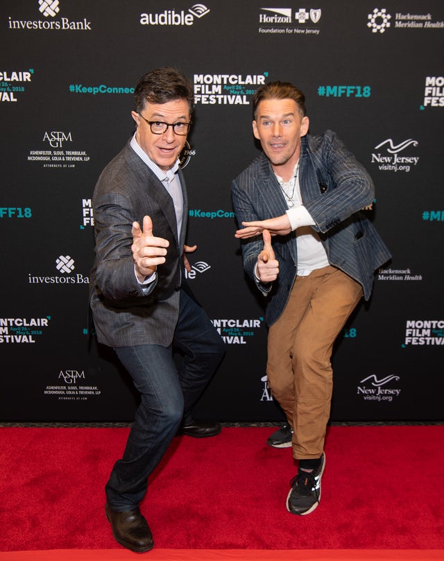 Stephen Colbert and Ethan Hawke