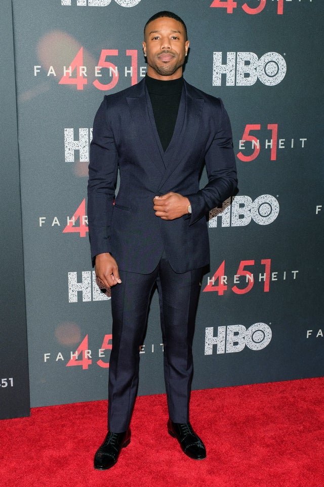 Michael B Jordan at Farenheit 451 premiere