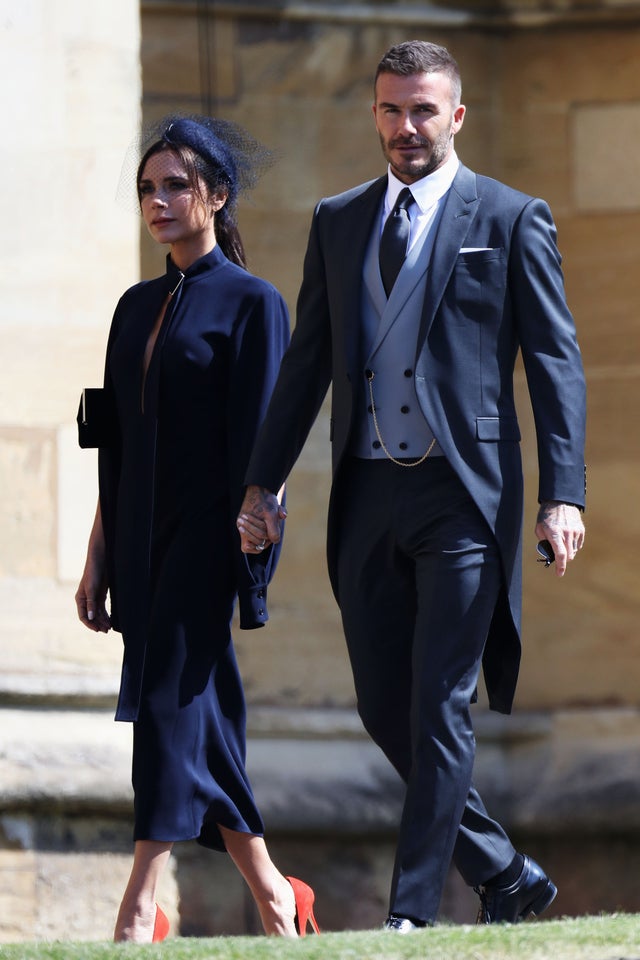 Victoria and David Beckham at royal wedding