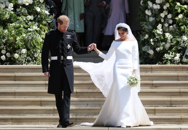 Prince Harry and Meghan Markle on wedding day