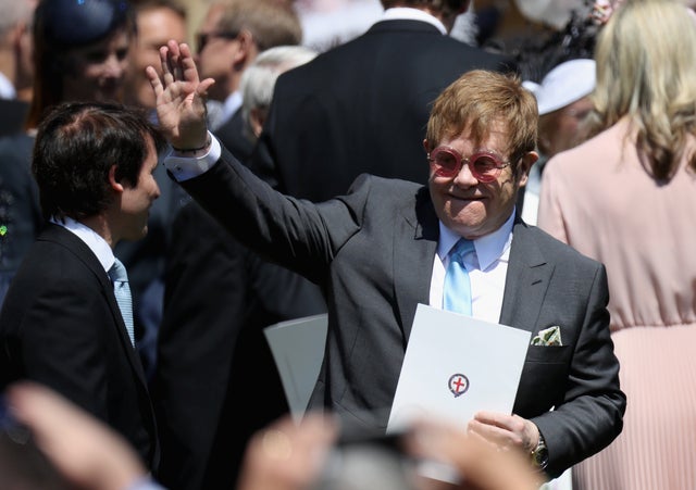 Elton John at royal wedding