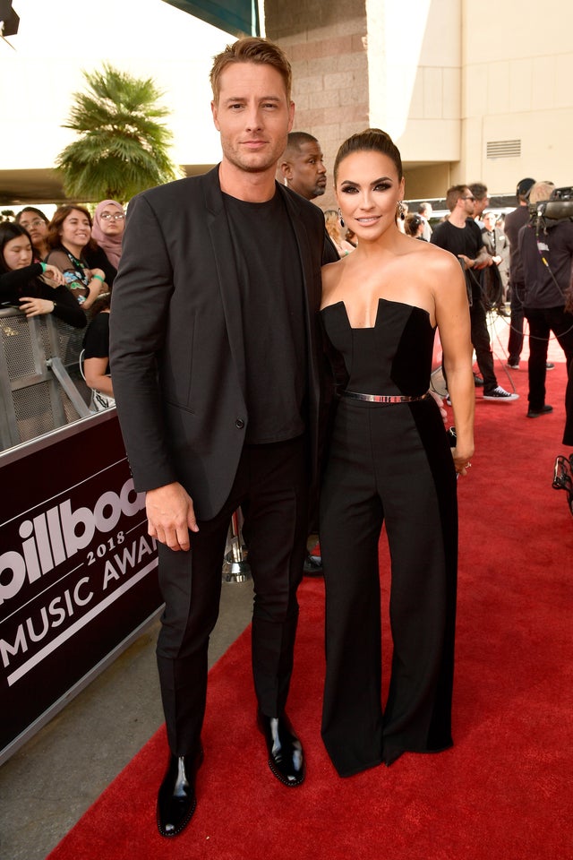 Justin Hartley and Chrishell Stause at billboard awards