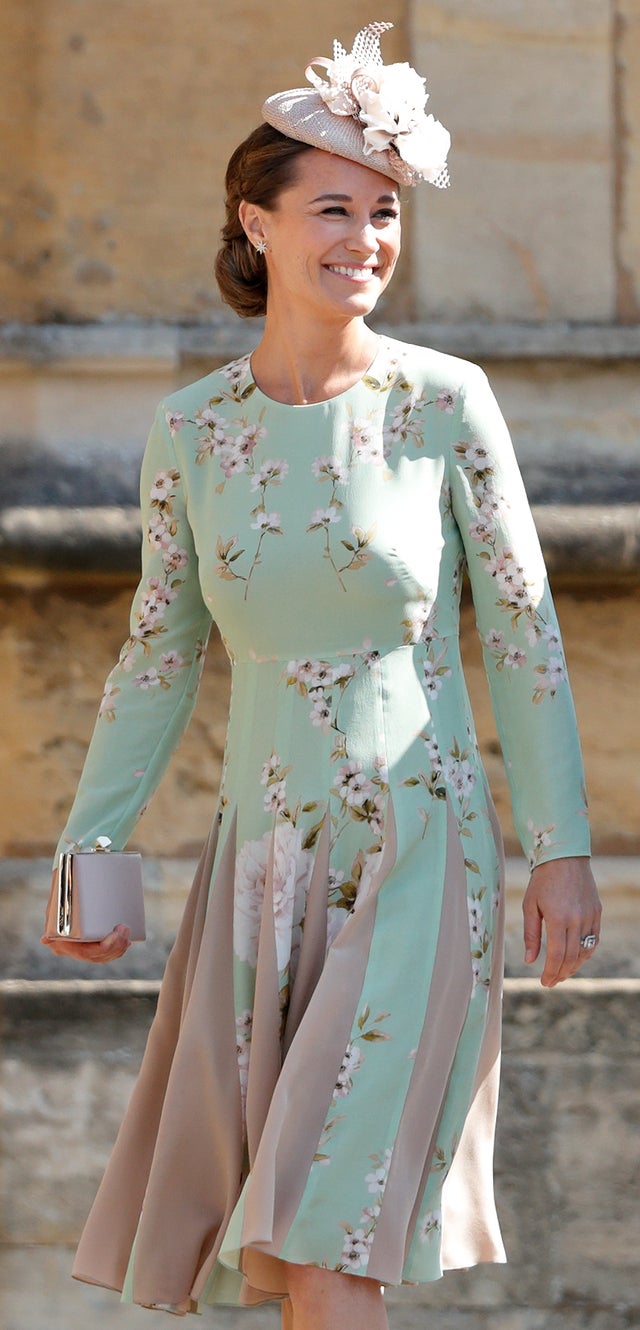 Pippa Middleton Wears Collared Pale Blue Dress to Prince Louis's Christening