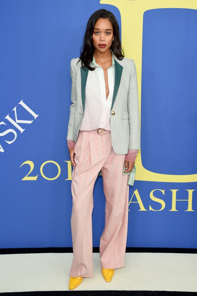 Laura Harrier at the 2018 CFDA Fashion Awards