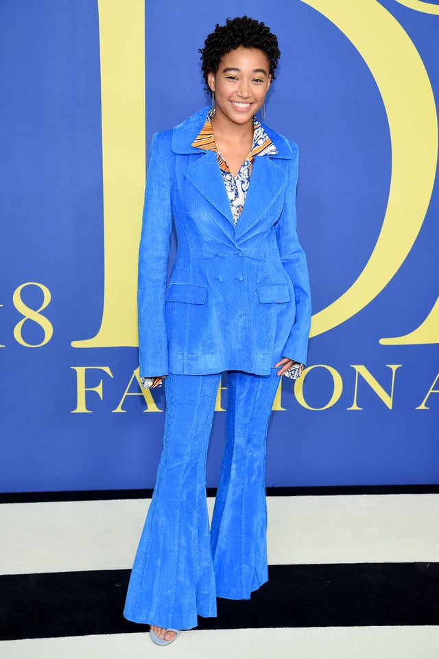 Amandla Stenberg attends the 2018 CFDA Fashion Awards