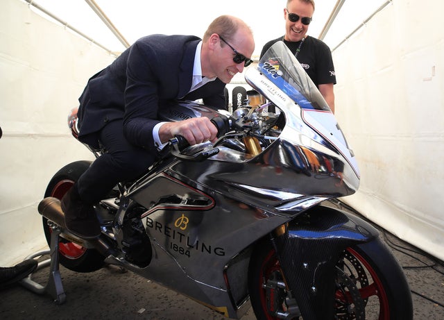 Prince William on motorbike