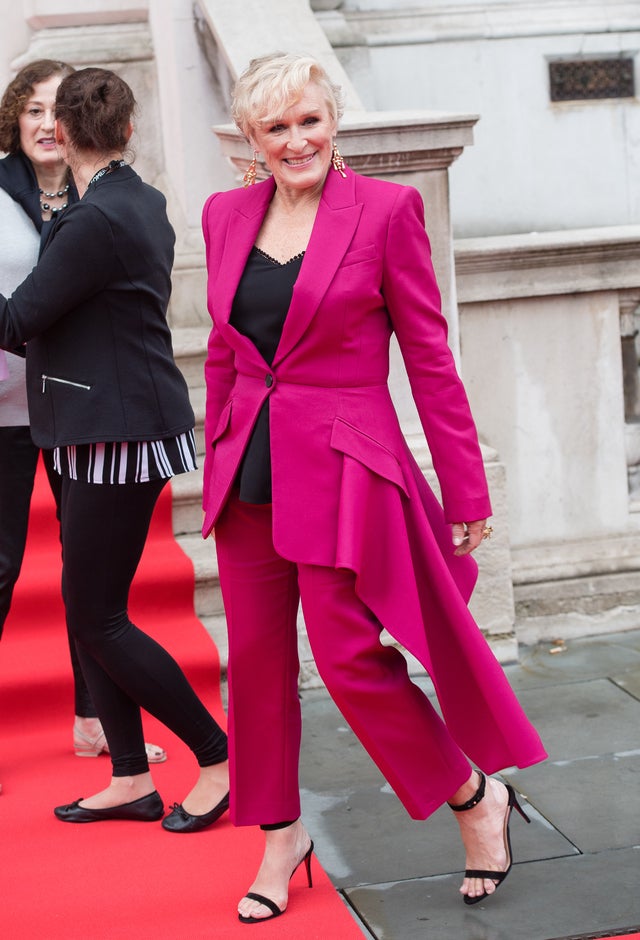 Glenn Close pink suit
