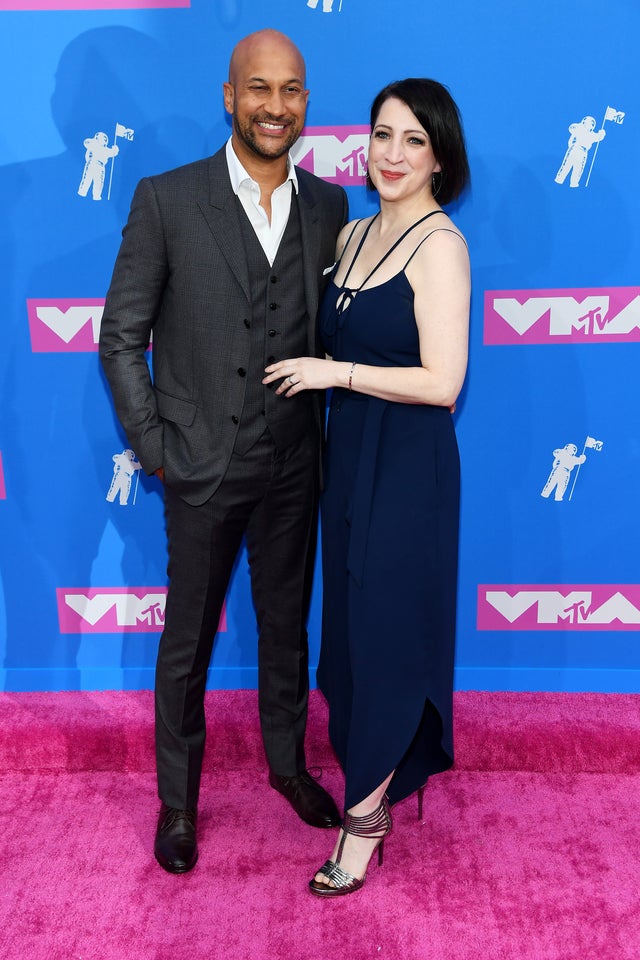 Keegan-Michael Key and Elisa Pugliese at 2018 vmas