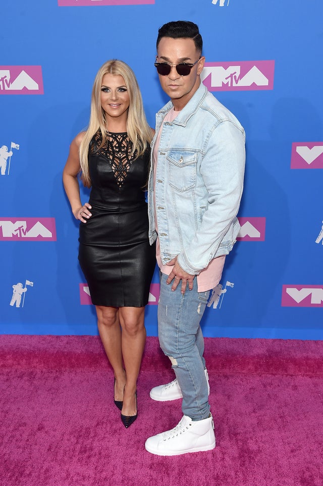 Lauren Pesce and Mike 'The Situation' Sorrentino at 2018 vmas