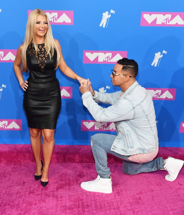 Lauren Pesce and Mike 'The Situation' Sorrentino at 2018 vmas