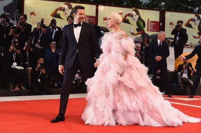 Bradley Cooper and Lady Gaga at A Star is Born screening