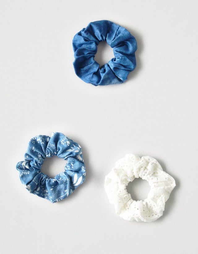 American Eagle denim scrunchies