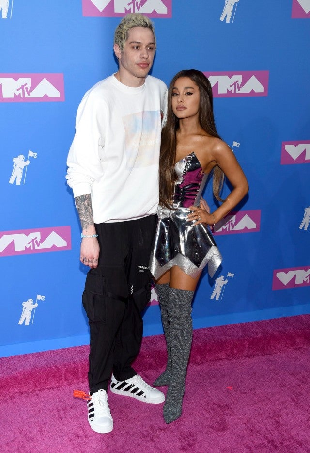 Pete Davidson and Ariana Grande - mtv vmas 2018 red carpet