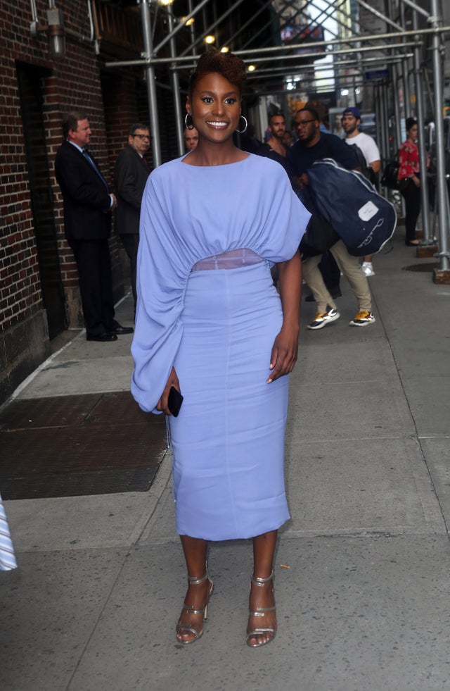 Issa Rae in Mugler purple dress