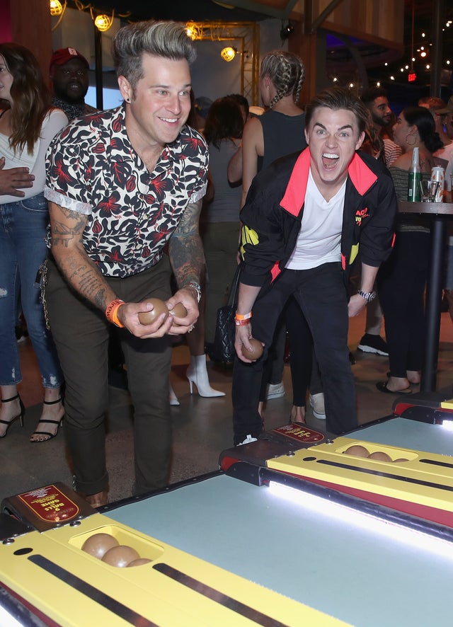 Ryan Cabrera and Jesse McCartney at Firework APP launch