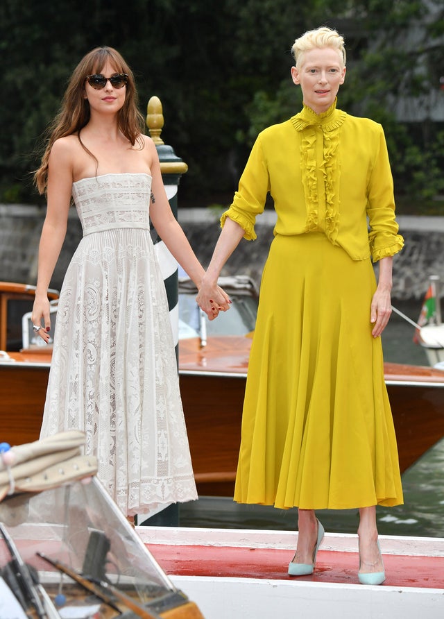 Dakota Johnson and Tilda Swinton at Venice Film Festival