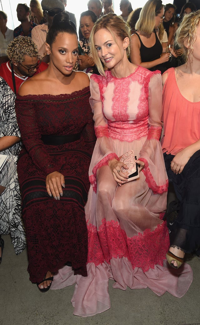 Dascha Polanco and heather graham at nyfw