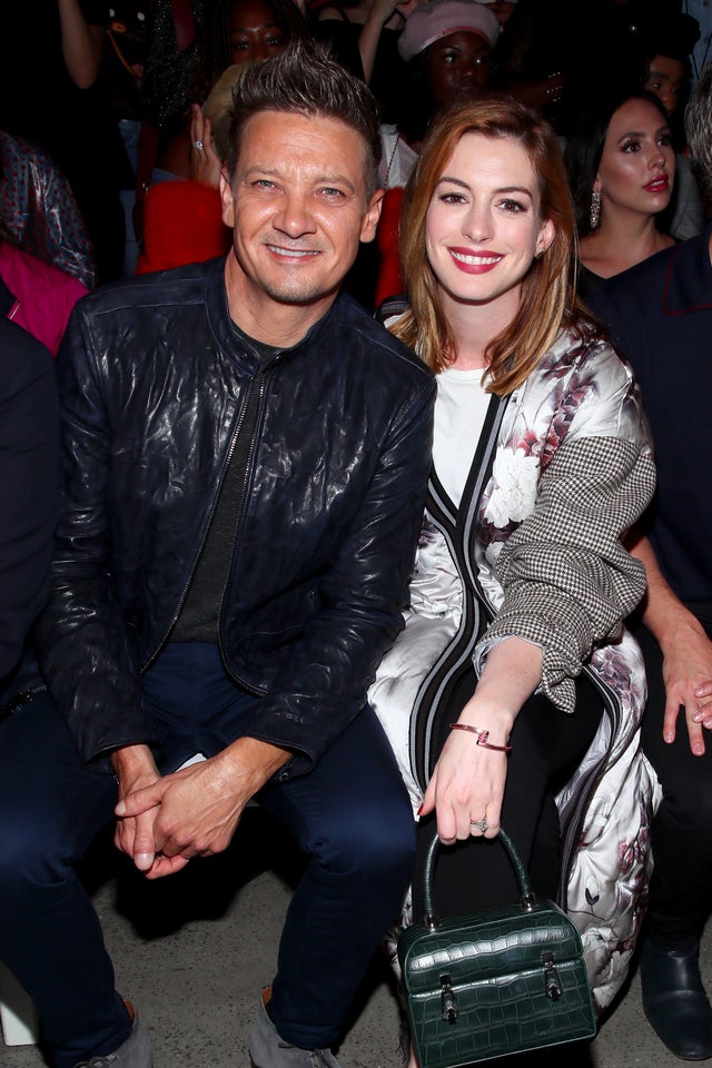 Jeremy Renner and Anne Hathaway at NYFW