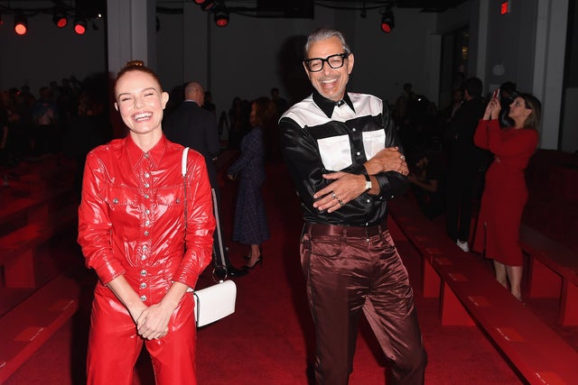 Kate Bosworth and Jeff Goldblum attend the Calvin Klein Collection front Row 