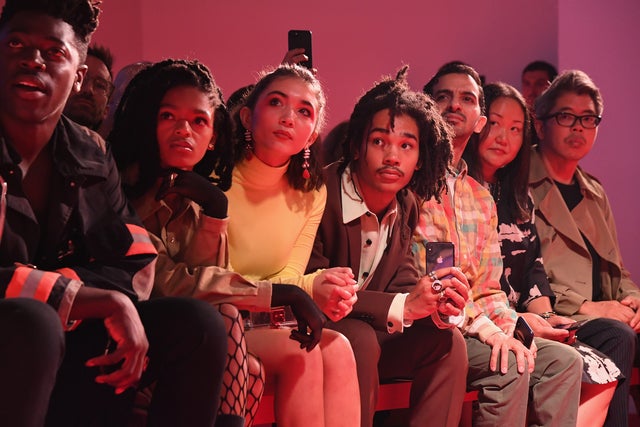 Selah Marley, Rowan Blanchard and Luka Sabbat at nyfw