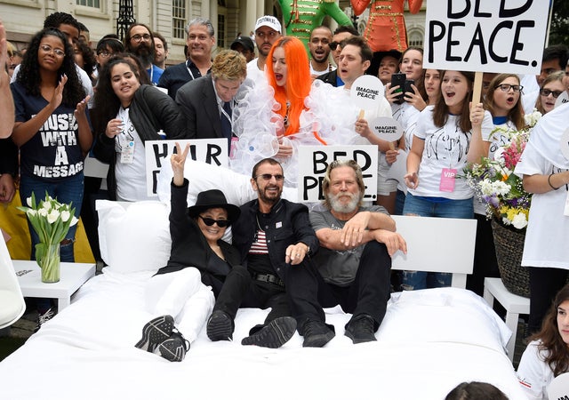 Yoko Ono, Ringo Starr and Jeff Bridges