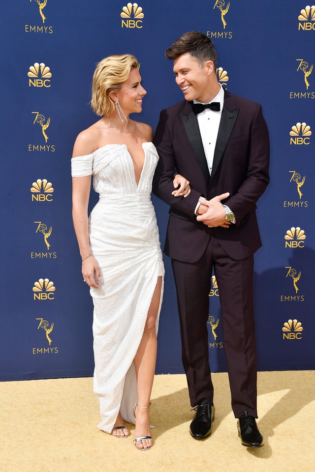 Scarlett Johansson and Colin Jost 2018 Emmys