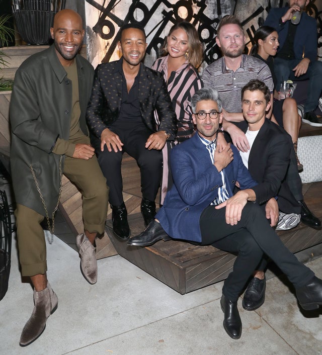 Queer Eye cast with John Legend and Chrissy Teigen