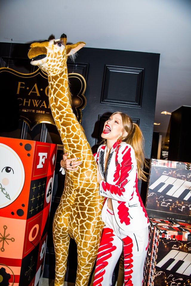 Gigi Hadid at FAO Schwartz