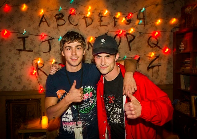 Miles Heizer and Dylan Minette at hhn