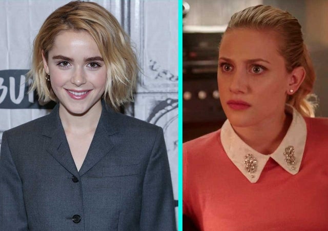 Kiernan Shipka and Lili Reinhart as Betty Cooper on 'Riverdale.'