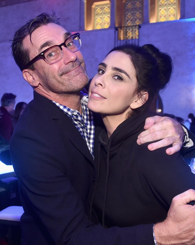 Jon Hamm and Sarah Silverman