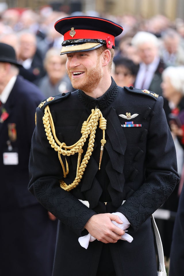 Prince Harry at remembrance service