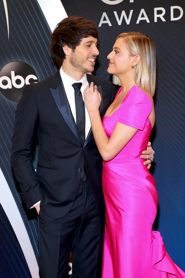 Morgan Evans and Kelsea Ballerini at the 52nd annual CMA Awards 