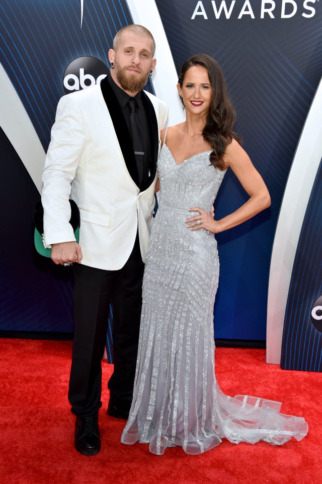 Brantley Gilbert and Amber Cochran at cma awards