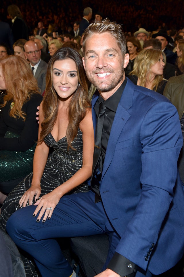 Taylor Mills and Brett Young at 2018 cma awards