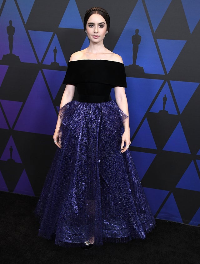 Lily Collins at Governors Awards