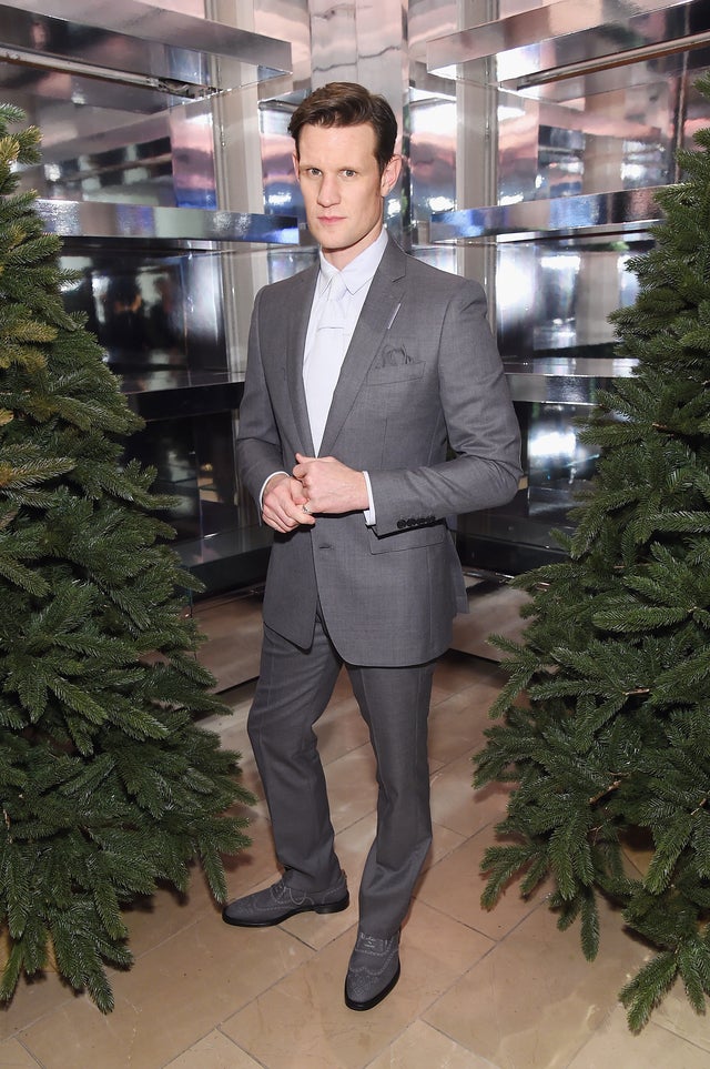 Matt Smith at burberry xmas celebration