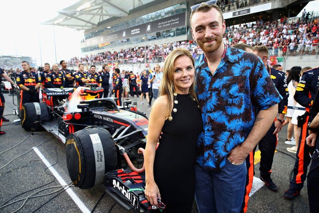 Geri Horner and Sam Smith with the Red Bull Racing team 