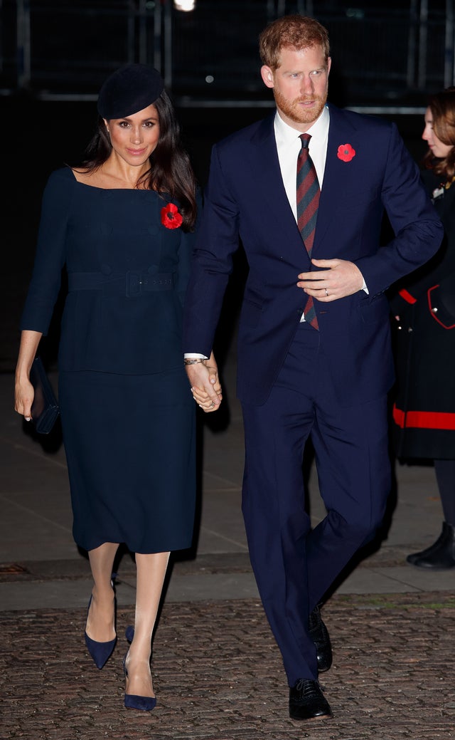 Meghan Markle and Prince Harry at service for Armistice