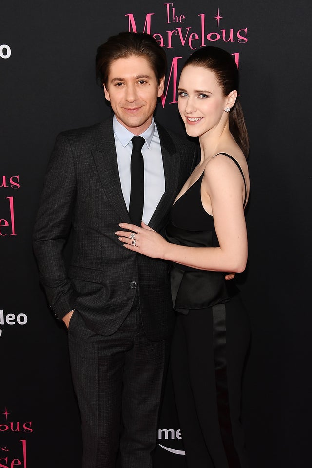 Michael Zegen and Rachel Brosnahan at marvelous mrs maisel premiere