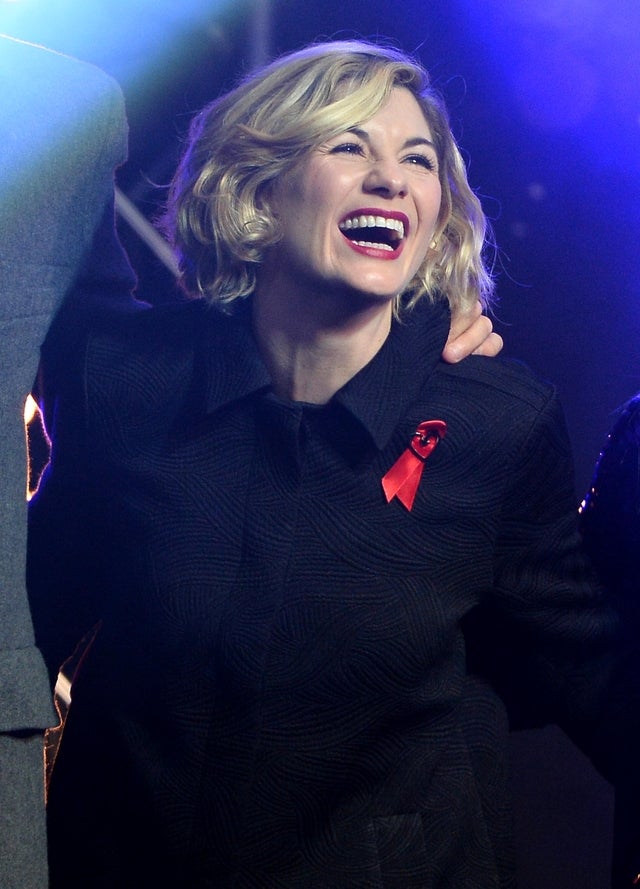 Jodie Whittaker at regent street xmas lighting