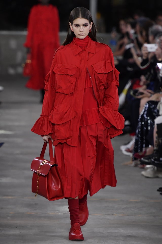 Kaia Gerber on Valentino runway in Tokyo