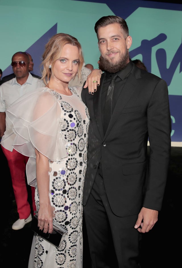 Mena Suvari and Michael Hope at 2017 MTV Video Music Awards