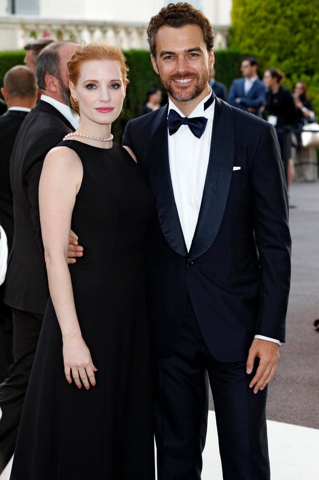 Jessica Chastain and Gian Luca Passi at Cannes